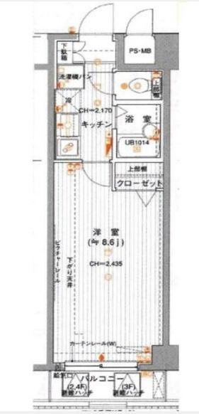 ジュエル文京白山 3階 1Kの間取り