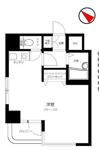 プレール本駒込 7階 1Kの間取り