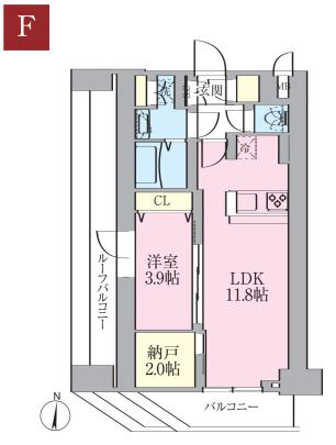 ルネサンスコート文京白山 5階 1LDKの間取り