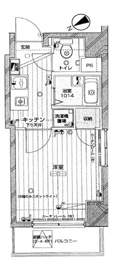 菱和パレス文京南 3階 1Kの間取り