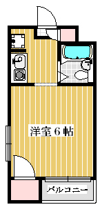 スワンハイツ（南大塚） 5階 1Kの間取り