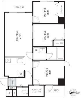 【新築】Casa千駄木（カーサ千駄木） 2階 3LDKの間取り