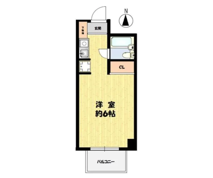 音羽ホームズ（大塚） 1階 1Rの間取り