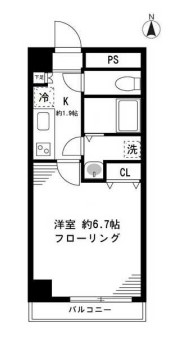 パティオ・デ本郷 1階 1Kの間取り