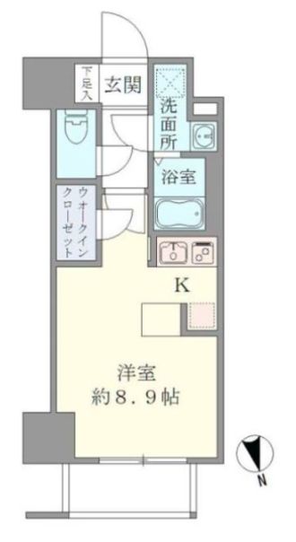 ＣＡＳＡ　ＥＳＴ　ＣＯＲＴＡ（カーサエストコルタ） 6階 1Rの間取り