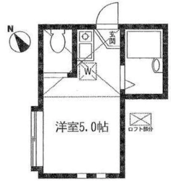 ピアチューレ 2階 1Rの間取り
