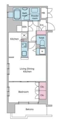 レジディア御茶ノ水 5階 1LDKの間取り