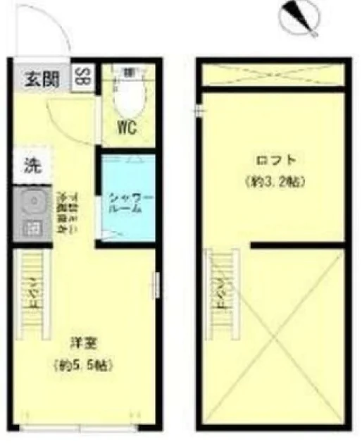 クライムヒルズⅡ 1階 1Kの間取り