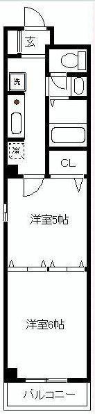 ドミール湯島 4階 2Kの間取り