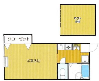 スプレンリド小石川 2階 1Kの間取り