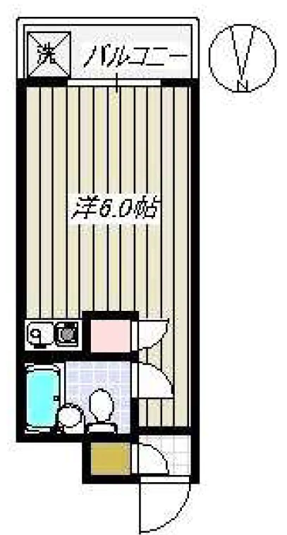 新井マンション(本郷) 2階 1Rの間取り