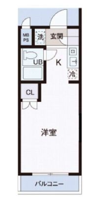 パレヴェール文京 5階 1Rの間取り