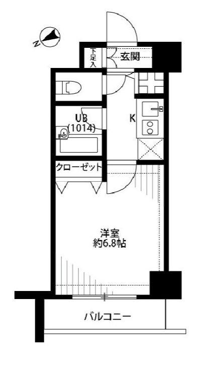 プレール・ドゥーク文京白山 1階 1Kの間取り