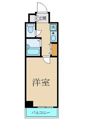 クレアシオン御茶ノ水 4階 1Kの間取り