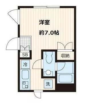 Fullea本郷（フレア本郷） 2階 1Rの間取り