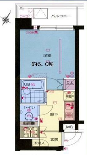 ブライズ御茶ノ水 3階 1Kの間取り