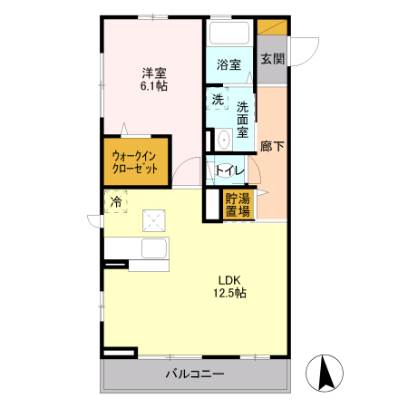 Ｄ－Ｒｏｏｍ田端【ディールーム田端】 3階 1LDKの間取り