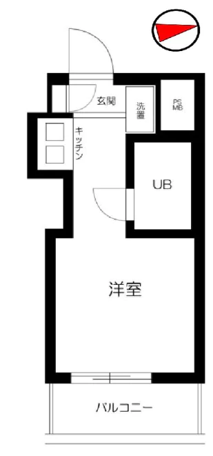 TOP本郷【トップ本郷】 4階 1Rの間取り