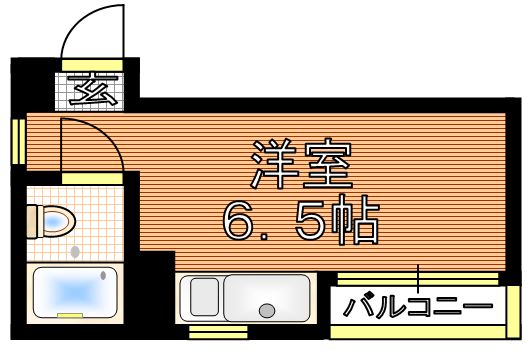 パークサイド山口 4階 1Rの間取り