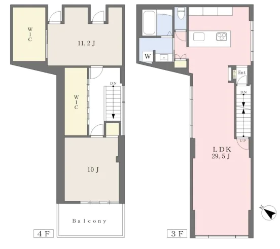 SUN HOUSE 3階 2LDKの間取り