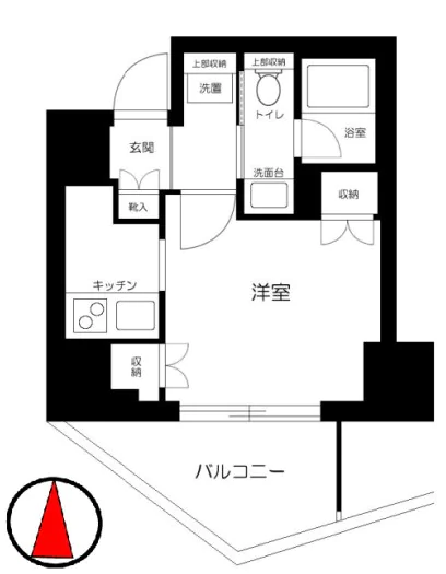 DeLCCS白山(旧:HAKUSAN EAST(ハクサンイースト)) 6階 1Rの間取り