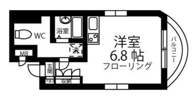 アール・ブリュット白山 4階 1Rの間取り