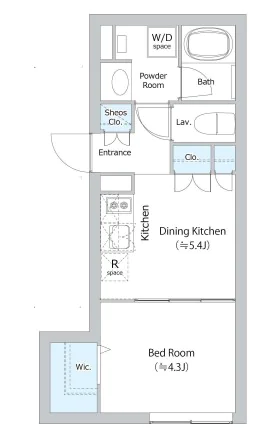 ＥＤＩＴ御茶ノ水妻恋坂 3階 1DKの間取り