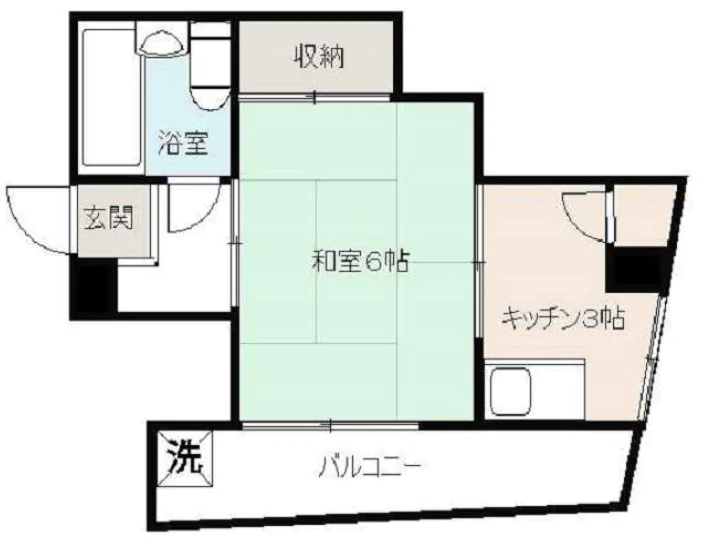 アテイ目白台 4階 1Kの間取り