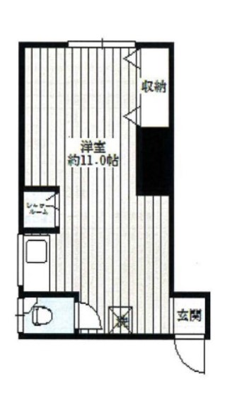 寿コーポ 2階 1Rの間取り