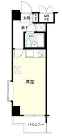 日神パレステージ御茶ノ水 8階 1Rの間取り
