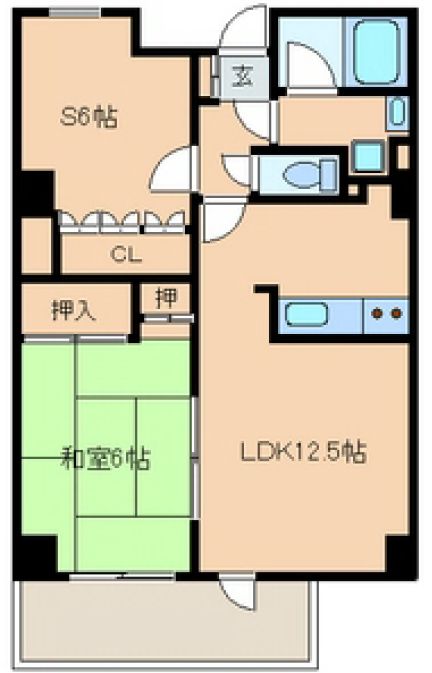 レジディア文京音羽 2階 1SLDKの間取り