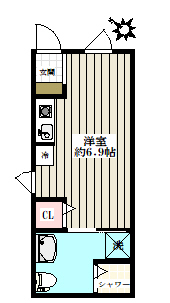 マメールロワ本駒込 1階 1Rの間取り