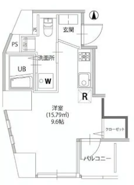 アリカ文京本郷 9階 1Rの間取り