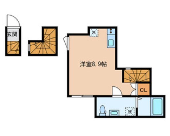 Creer白山（クレール白山） 3階 1Rの間取り