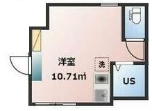 【築浅】flat Q(フラットキュー) 1階 1Rの間取り