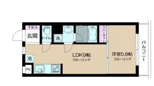 ルモンピエール新大塚 3階 1DKの間取り