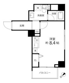 ハイリーフ上野 3階 1Rの間取り