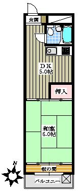 ロアール新大塚 3階 1DKの間取り