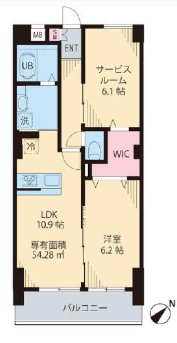 ソレアード茗荷谷 4階 1SLDKの間取り