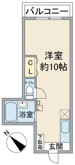 シャンボール小石川(小石川) 2階 1Rの間取り