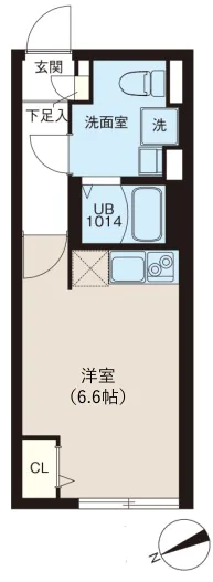 レピュア早稲田レジデンスⅡ 3階 1Rの間取り