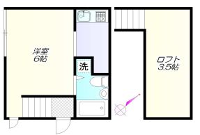 ブリーズ早稲田 1階 1Rの間取り