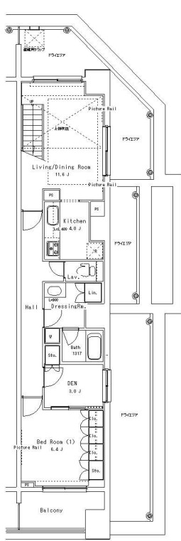 パークアクシス御茶ノ水ステージ 2階 2SLDKの間取り