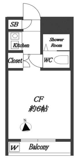 ダイホープラザ護国寺 1階 1Rの間取り