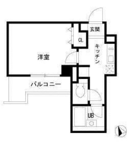 アルテール千石 2階 1Kの間取り