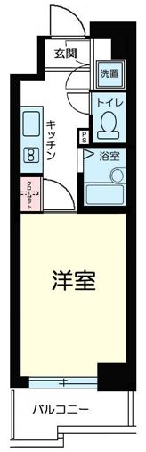ルーブル文京音羽 10階 1Kの間取り