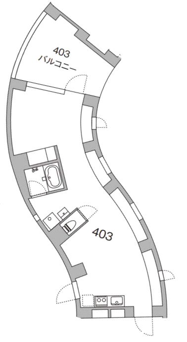 【新築】天神町place 4階 1Rの間取り