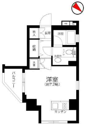 アクロス文京 11階 1Rの間取り