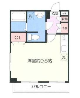 セントパレス西片 1階 1Rの間取り