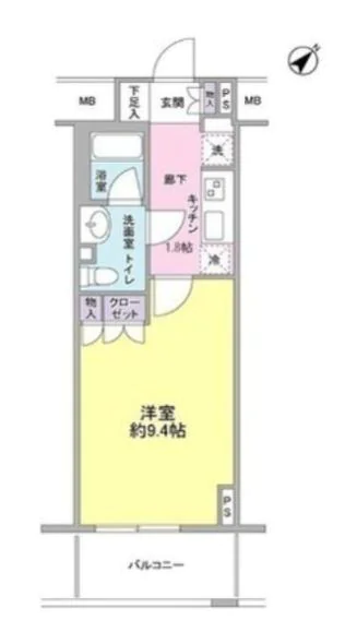 La Maison de KAKEGAWA(ラ・メゾン・ド・掛川) 8階 1Kの間取り
